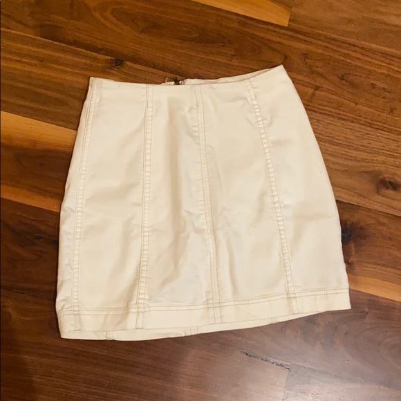 Free People Modern Femme Denim Mini in Stark White - Picture 4 of 5